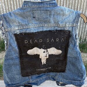Denim Vest with Dead Sara Patch